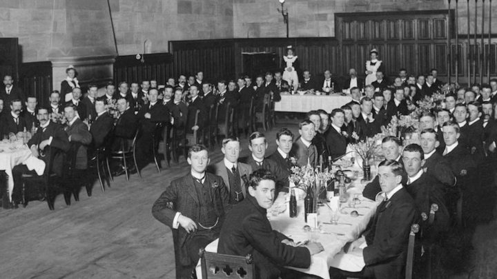 Dining Hall with maids